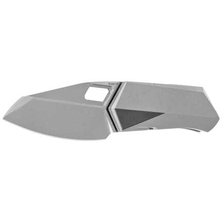 Remette Woodpecker Knife Gray Titanium, Hand Grinding Pearlescent M390 (RTWP-T)