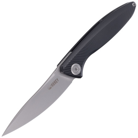 Nóż składany Kubey Pike Black Titanium, Sandblasted CPM 20CV by Parsons Bladeworks (KB2103B)