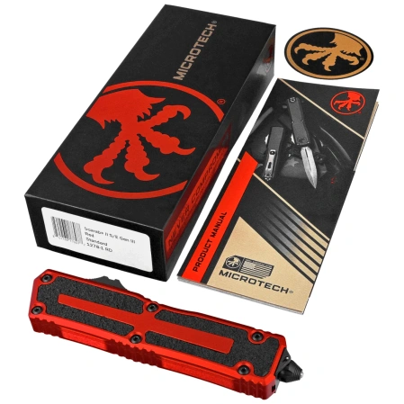 Nóż automatyczny OTF Microtech Scarab II Gen III S/E Red Aluminium, Black M390MK by Tony Marfione (1278-1RD)