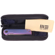Nóż składany WE Knife Charith LE No 072/210 Ripple Pattern Purple Titanium, Silver Bead Blasted CPM 20CV (WE20056-2)