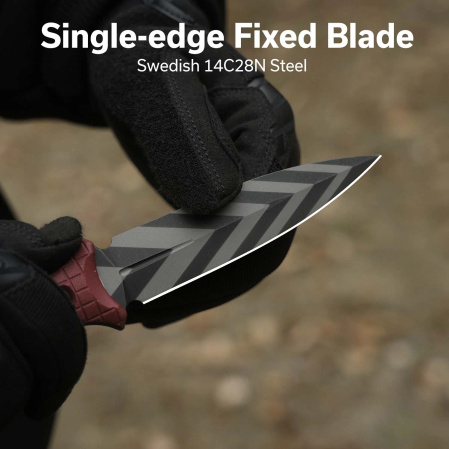 Nóż Civivi Perfrico Burgundy G10, Black/Gray Striped 14C28N (C23026-3)