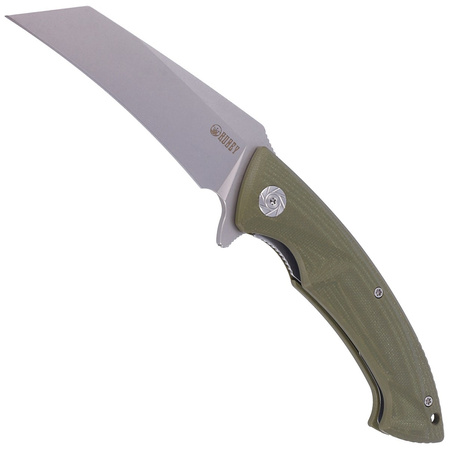 Kubey Anteater Knife OD Green G10, Sandblasted D2 (KU212B)
