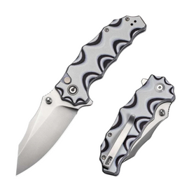 Civivi Natterjack Knife White / Black G10, Satin 14C28N (C24028-3)