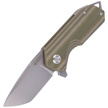 Kubey Knife Campe, Striped Green G10, Sandblast D2 (KU203E)