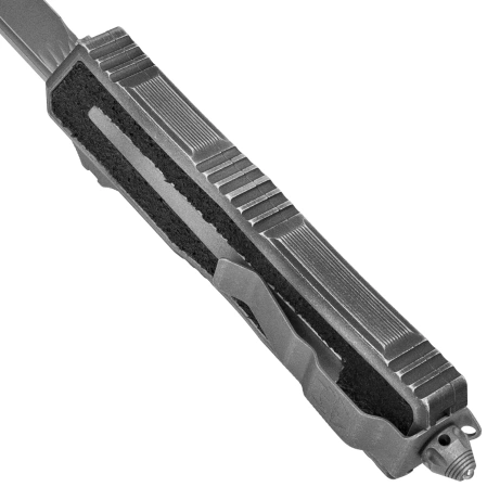 Nóż automatyczny OTF Microtech Scarab II Gen III S/E Weathered Metal Aluminium, Apocalyptic M390MK by Tony Marfione (1278-10APWME)