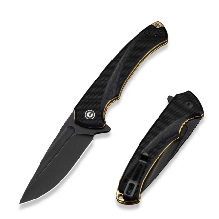 Civivi Voidflare Knife Black G10, Black Stonewashed 14C28N (C24040-1)