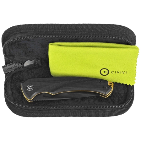 Civivi Voidflare Knife Black G10, Black Stonewashed 14C28N (C24040-1)