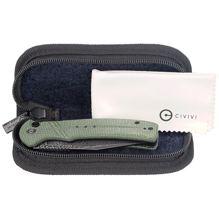 CIVIVI KNive Cogent Green Micarta, Black Damascus (C20038D-DS1)