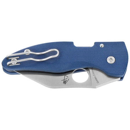 Spyderco MicroJimbo Knife Cobalt Blue G10, Satin CPM SPY27 by Michael Janich (C264GPCBL)