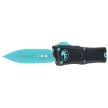 Microtech Combat Troodon D/E Gen III OTF Knife Black Aluminum, Turquoise M390MK by Tony Marfione (1142-1TQSK)