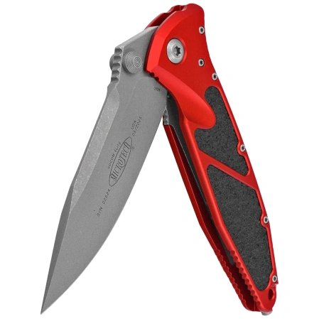 Microtech Socom Elite S/E-M Knife Red Aluminum, Apocalyptic M390 by Tony Marfione (160-10APRD)