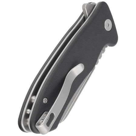 Kubey Creon Knife Black G10, Beadblasted AUS-10 (KU336E)