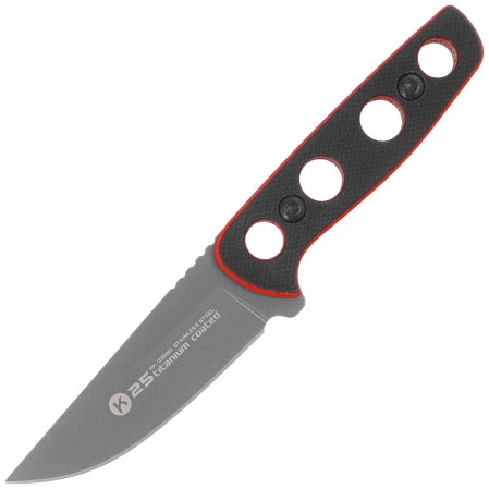 Nóż na szyję K25 Black/Red G10, Titanium 7Cr17Mov (32690)