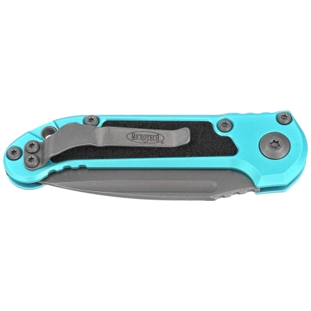 Microtech LUDT Gen III S/E Automatic Knife Turquoise Aluminum, Apocalyptic M390MK by Tony Marfione (1135-10APTQ)