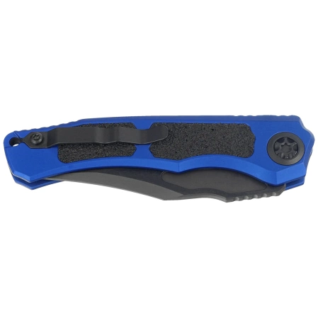 Heretic Wraith V4 Auto Blue Aluminum/3M, Black DLC MagnaCut Automatic Knife by Tony Marfione Jr. (H002-6A-BLU)