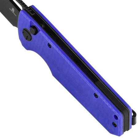 Nóż składany Bestechman Guardian Blue G10 w/ Carbon Fiber Pattern, Black PVD D2 (BMK11G)