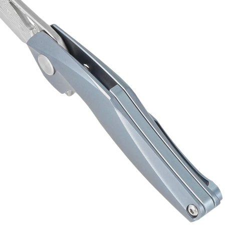 Nóż na szyję Bestech The Reticulan Blue Titanium, Damascus by Elijah Isham (BT1810H)