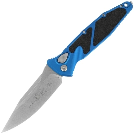 Microtech Socom Elite Auto S/E Automatic Knife Blue Aluminum, Stonewashed M390 by Tony Marfione (160A-10BL)