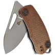 BlackFox Nix Brown Micarta, Acid Stone Washed D2 by Grigorii Matveev (BF-763)