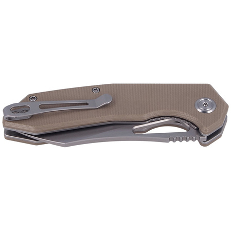 Kubey Knife New Vagrant Tan G10, Sandblast AUS-10 (KU291B)