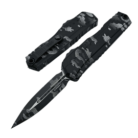 Microtech Cypher II D/E Pixel Camo Aluminum, Pixel Camo M390MK by Deryk Munroe i Tony Marfione (1242-1PXC)