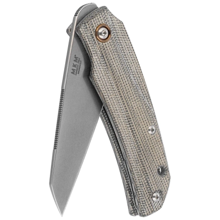 Nóż składany MKM Ice Gray Canvas Micarta, Stonewashed MagnaCut by Tommaso Rumici & Denis Simonutti (MK IC-GC)