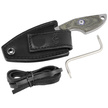 MKM Mikro 1 Green Canvas Micarta Neck Knife, Stonewashed M390 by Jesper Voxnæs (MKMR01-GC)