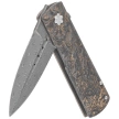 Maserin Daga Black/Gold FatCarbon, Damascus Small Roses by Attilio Morotti Knife (372/DG)