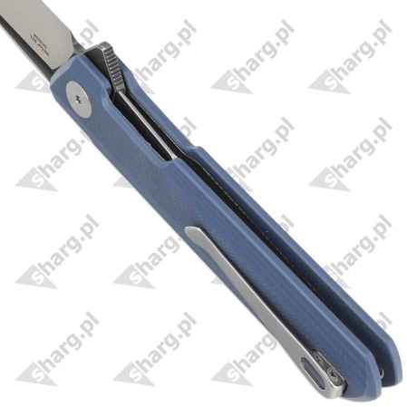 Nóż składany Bestechman Dundee Gray G10, Grey Titanized / Satin D2 by Ostap Hel (BMK01F)