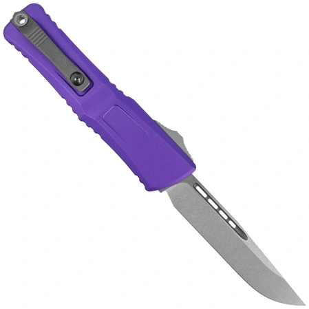 Nóż automatyczny OTF Microtech Combat Troodon Gen III S/E Purple Aluminium, Stonewashed M390MK by Tony Marfione (1143-10PU)
