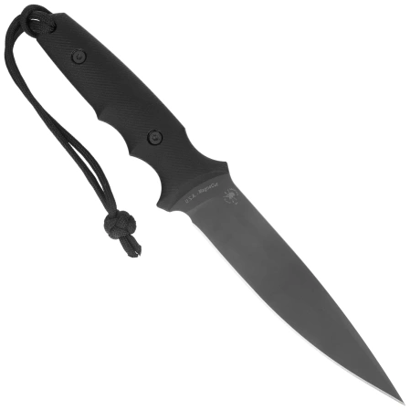 Spartan Blades Harsey Clandestina Knife Black Canvas Micarta, Black PVD MagnaCut by William W. Harsey (SB57BKBKKYBK)