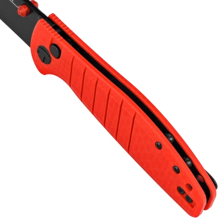 Bestechman Knife Goodboy Red G10, Black PVD D2 by Keanu Alfaro (BMK04L)