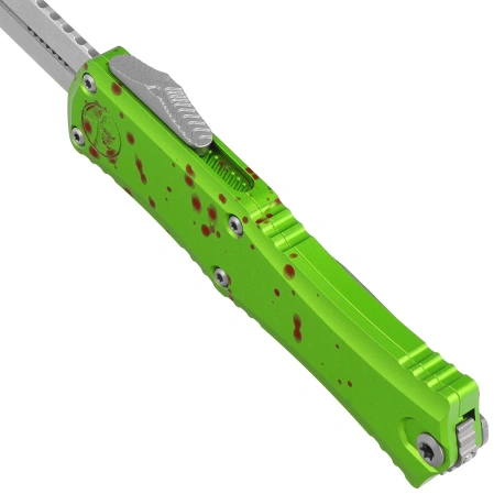 Nóż automatyczny OTF Microtech Hera II Mini Bayonet Zombie Aluminium, Stonewashed M390MK by Tony and Sean Marfione (1701M-10Z)