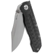 Reate District 9 V2 Knife Bead Blast Titanium/Carbon Fiber, Satin 154CM (9D-V2 TBB SAT)