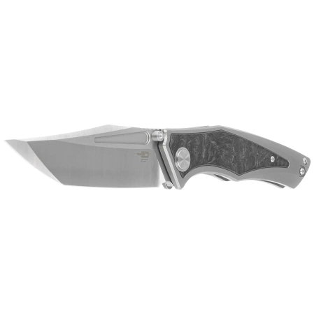 Bestech Togatta Grey Titanium/Marble Carbon Fiber Knife, Satin M390 by Koens Craft (BT2102F)