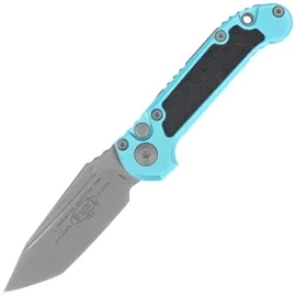 Microtech LUDT Gen III T/E Automatic Knife Turquoise Aluminum, Apocalyptic M390MK by Tony Marfione (1136-10APTQ)