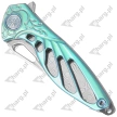 Nóż składany RikeKnife Mini Hummingbird Green Titanium, Rose Damascus by Richard Wu (RK-MINI-G)