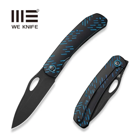 WeKnife Inmate Black/Blue Titanium, Black Stonewashed CPM 20CV by Jerad Neeve (WE23096B-2)
