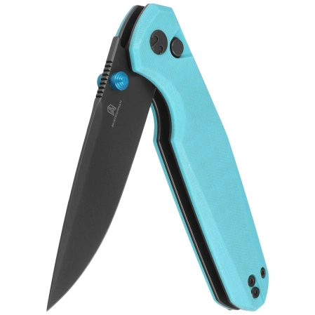 Bestechman Velix Knife Light Blue G10, Grey PVD 14C28N by Ostap Hel (BMK07D)