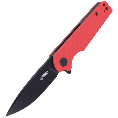 Kubey Knife Wolverine, Red G10, Dark Stonewashed D2 (KU233E)