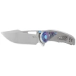 Reate GTR Knife Bead Blasted Titanium/Zircuti Inlay, Zircuti Clip, Hand Satin M390