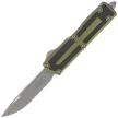 Microtech Scarab II Gen III S/E OTF Knife OD Green Aluminum, Apocalyptic M390MK by Tony Marfione (1278-10APOD)