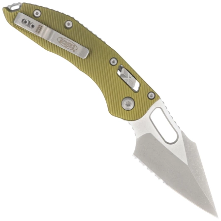 Microtech Stitch Ram-Lok S/E Knife OD Green Fluted Aluminum, Apocalyptic P/S M390MK by Borka Blades and Tony Marfione (169RL-11APFLOD)