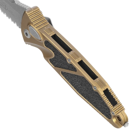 Microtech Socom Elite Auto S/E Automatic Knife Tan Aluminum, Apocalyptic P/S M390 by Tony Marfione (160A-11APTA)