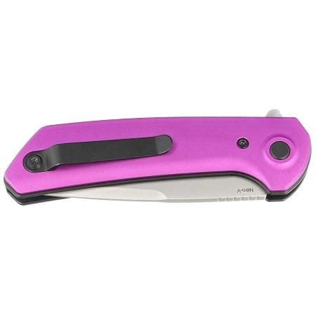 Nóż składany Reate PL-XF-A-5 Purple Aluminium, Stonewashed Nitro-V