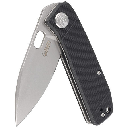 Nóż Kubey Knife Hyde, Black G10, Sand Blasted 14C28N by Colin Maisonpierre (KU2104A)