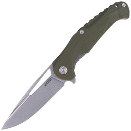 Nóż Kubey Knife Dugu, OD Green G10, Stonewashed D2 (KU210B)