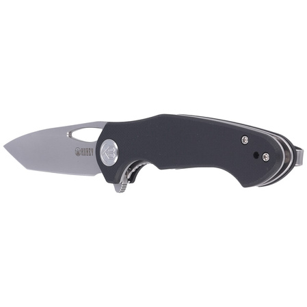 Nóż składany Kubey Dugu T/E Black G10, Sand Blasted 14C28N (KU159C)