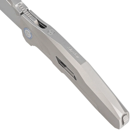 Nóż składany RikeKnife Shadow Tanto Gray Titanium, Satin M390 (RK-Shadow-T-P)