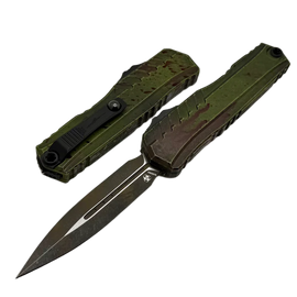 Microtech Cypher II D/E Signature OTF Knife Outbreak Aluminum, Outbreak M390MK by Deryk Munroe i Tony Marfione (1242-1OBS)